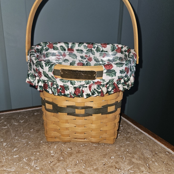 Longaberger Other - Longaberger Basket with Green and Red Accents